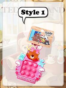 TEDDYISLAND Teddy Love Land - A Cute And Popular Toy Keychain, Couple's Schoolbag Pendant, Gift Item, Cartoon-Themed Creative Toy, Squeeze And Laugh Key, Stress-Relieving Intelligence Toy, Backpack Pendant, Small Accessory, Doll Machine. - Multicolor - View 5