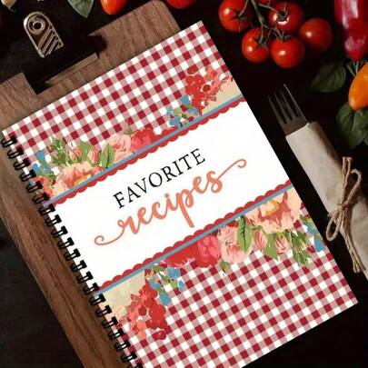 Quaderno di ricette A5, organizzatore personale, design minimalista, contiene almeno 100 ricette, con illustrazioni divertenti da cucina, adatto per ricette di cottura e panificazione, quaderno da pasticceria