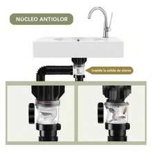 Cespol Con Sistema Anti Olores Y Botón Push Para Lavabo - por defecto - Ver 3