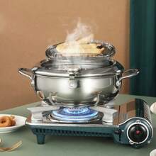 18/10 Sus304 Stainless Steel Japanese Tempura Fryer With Temperature Control, Small Size, Oil-Saving, Suitable For Home And Commercial Use - Silver - View 12