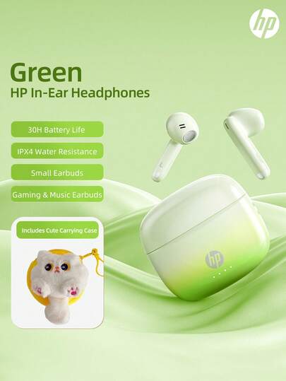  HP Wireless Earbuds, True Wireless Noise Cancelling Earphones, Compatible With Apple, Android And Other Devices, Comes With Charging Case, Suitable For Spring, Summer, Autumn And Winter, Also An Excellent Christmas Gift