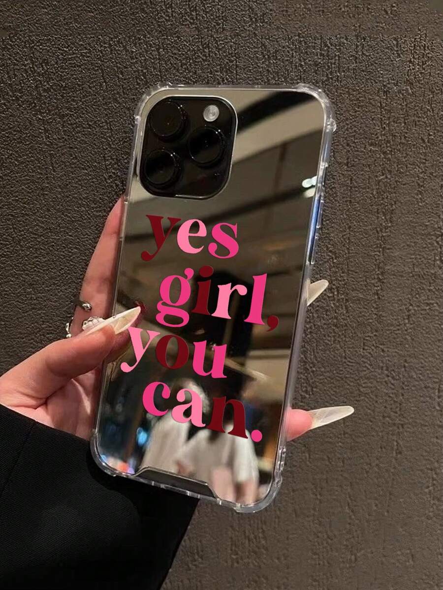 1件 Yes Girl You Can 圖案印花鏡面壓克力防震手機殼,相容 iPhone 13/11/17/17pro/16/14/15/15pro/15 Plus/15 Promax/12pro/13pro/14pro/12promax/13promax/14promax/14plus/17pro Max/17Air/16Pro/16plus/16promax/17promax 與 Galaxy/A54/A14/A12/A13/A15/A32/A33/A24/A52S/S22/S23/S24/S23Plus/S24ultra/S25/A15/A33/A23 - 彩色 - 查看 1
