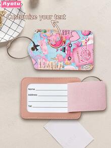 Ayotu Custom Luggage Tags, Creative Airplane Map Design, Suitable For Travel Cruise Luggage/Backpacks/Tote Bags/School Bags, Personalized Card Holder & Business ID Card Sleeve, Travel ID Tags, Must-Have For Group Trips/Events/Company Team Building, Personalized Luggage Identification Tags, Perfect Travel Gift For Friends & Family - Multicolor - View 6