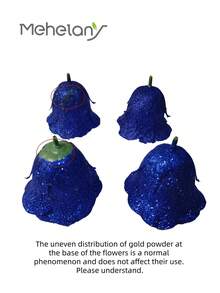 MEHELANY 12/6pcs/Pack 2.76in/7cm Glitter Rose Bouquet, DIY Artificial Glitter Flower Bouquet, Red Plastic Fake Roses, Artificial Roses, Everlasting Shiny Artificial Rose Bouquet, Suitable For Anniversary, Engagement, Wedding Gift, Home Decor, Office Kitchen Decor, Party Decor, Room Decor - Purple - View 6