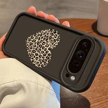 お使いの携帯電話ケース： Pixel 10、10Pro、9ProXL、9Pro、9A、9、8Pro、8A、8、7Pro、7A、7Aに適しています。 大きいきなヒョウ柄のハートタイプの携帯電話ケース。 گوグルピクセル8A、9A、10、 11/12/13/14/15/15プロ/15プラス/15プロマックス/11プロ/12プロ/13プロ/14プロ/12ミニ/13ミニ/11プロマックス/12プロマックス/13プロマックス/14プロマックス/14プラス/5 - ブラック - チェックする 5