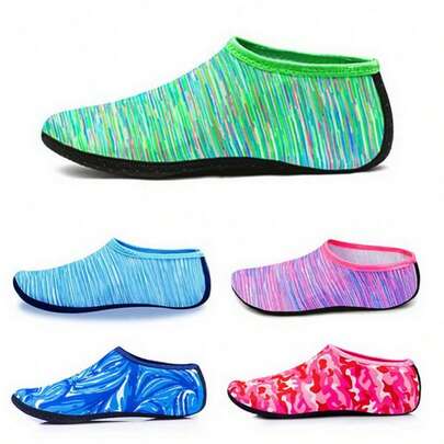 Unisex Quick-Dry Water Shoes, Rubber Non-Slip Sole Beach Shoes Suitable For Snorkeling, Sports, Beach, Swimming, Boating, Hiking, Yoga, Indoor. Breathable And Lightweight, Suitable For Barefoot Wear. Multi-Color Comfortable Non-Slip Water Shoes.