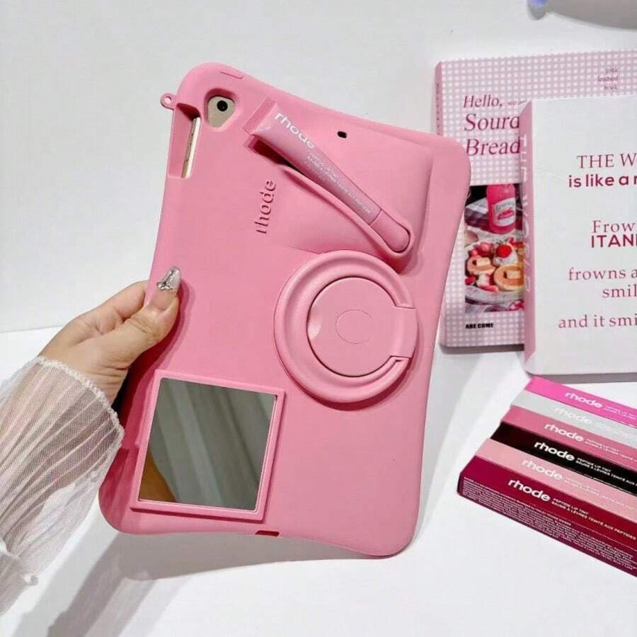 Fundas básicas para almohadillas - Estuche protector rosa + lápiz labial - Ver 1