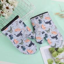 Baking Oven, Microwave Oven, Grill, And Barbecue Heat-Resistant, Insulation, And Heat-Protection Gloves. - Multicolor - View 9