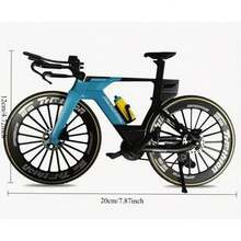3 Color Options. Racing Track Vibe! 1:8 Scale Alloy Bicycle Model, Realistic Racing Style With Mini Design, Ideal Collectible Display Item For Men - Multicolor - View 2
