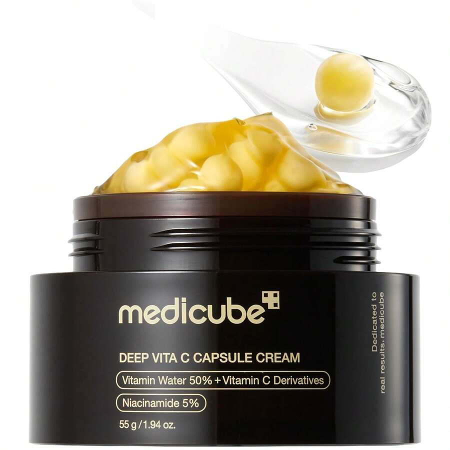 Medicube Deep Vita C Capsule Cream 55g, Capsule Cream With Deep Vitamin C, Vitamin C Capsule, For Uneven Skin Tone And Dark Spots, Skin Radiance Improvement, Niacinamide, Anti-Aging, Brightening Skin, Best Selling Skincare, Korean Skin Care, Top Selling Whitening Skincare, K Beauty - 維生素 C - 查看 1