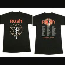 RUSH TOUR 1976 VTG 2006 T-SHIRT VINTAGE BLACK PRINT T SHIRT - Black - View 1