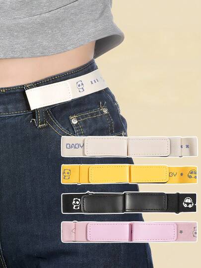 Children's Elastic Adjustable Buckle-Free Invisible Waistband, Loose-Fit Stretch Waistband For Jeans, Unisex For Boys And Girls, Slim Waistband - Buckle-Free Comfort, Adjustable Stretch, Invisible Fit For Boys And Girls, Comfortable Elastic, One Size Fits All