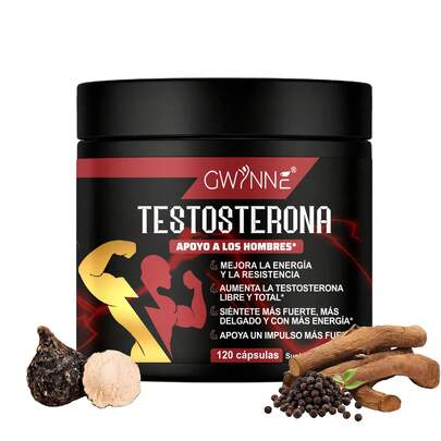  Gwynne Testosterone Supplement Para Hombres 120capsules,con Extracto De Raiz De Tongkat Ali 500mg,maca,arginina,Creatina,ayuda Crecimiento Muscular,recuperación,conducción Y Resistencia