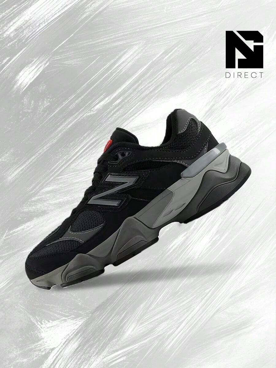 New Balance 9060 Black Grey (GS) - Women's Lifestyle Sneakers – Shose For Woman-Vintage-Spring & Summer-Inspired Running Shoes, Shock-Absorbing Comfort, Gym To Streetwear Casual Wear-Mother's Day Gifts-Father's Day Gift–GC9060BK - 黑灰色 - 查看 1