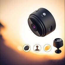 1pc Mini Wireless WiFi Security Camera. Made Of ABS Material, Supports Smart Loop Recording, HD Infrared Night Vision, Strong Magnetic Attachment, And Long Standby Time. - Black - View 4