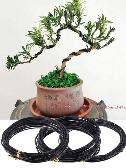 1 Roll Bonsai Wire, Plant Training & Shaping Wire, Anodized Aluminum Garden Accessories Used For Fixing Plant Shapes Bonsai Wire Plant Support Anodized Aluminum Bonsai Training Wire For Plant Shaping Garden Accessories 1/1.5/2/2.5/3mm