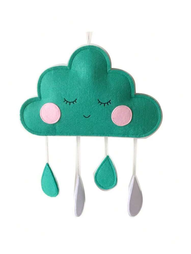 1pc Nordic Style Felt Cloud Wall Hanging, Creative Children's Room Decor, Kids Tent Accessory - Multicolor - View 3