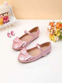 Girls' New Cute Pink Flat Shoes, Fashionable Slip-On - Pink - View 2
