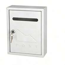Skrzynka pocztowa zamykana na klucz, wodoodporna, 200*75*260 mm, opakowanie pojedyncze, 3 opcje kolorystyczne, odporna na rdzę, odpowiednia do montażu na ogrodzeniu i ścianie - 200*260*75 mm - Zobacz 5