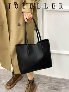 2025 New Vintage Handbag, Women's Fashion Commuter Bag, Multi-Function Large Capacity Shoulder Bag - Black - View 3