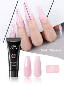 coscelia 1 Set 16ml Pink Transparent Nail Extension Gel, Semi-Transparent Glossy Extension Gel, DIY Manicure Salon Gift For Women - Multicolor - View 13