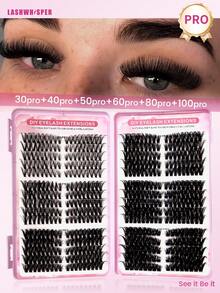 540PCS Wispy Soft Individual Cluster Lashes DIY Reusable At-Home Eyelash Extensions False Lashes - Multicolor - View 5