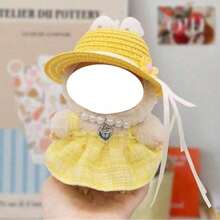[Clothes Only] New Hot-Selling 17CM Doll Outfit - Interchangeable Sunhat & Dress Set For LABUBU Doll Generations 1/2/3 (Doll Not Included) - Multicolor - View 5