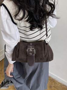 Fashionable New Versatile Diagonal Shoulder Bag, Suitable For Commuting And Outings, Autumn/Winter - Coffee - View 4
