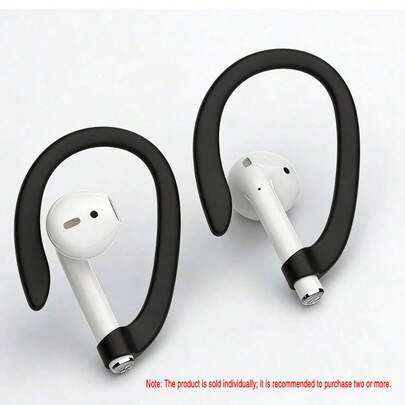 1pc Silicone Ear Hook For AirPods To Prevent Falling Off - 1pc Sports Headphone Clip, Designed For Running And Fitness, Stable Ear Hook (Sold Separately, Recommended To Buy 2 Pcs At A Time), Suitable For Long-Stem Headphone Ear Hooks To Prevent Loss