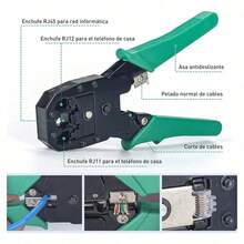 Kit Crimpadora RJ45 Ponchadora Cable Redes 14 Piezas - por defecto - Ver 3