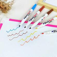 Juego de bolígrafos de acuarela flotantes - 8/12 colores, punta fina y punta gruesa, con cuchara, adecuado para dibujos creativos en el agua - Conjuntos - Ver 5