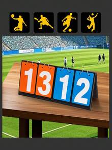 Scoreboard Scorekeeper, Basketball Tennis Sports Flip Scorer, Suitable For Indoor And Outdoor Games Like Volleyball, Basketball, Ping Pong And Any Competitive Sports - Multicolor - View 1
