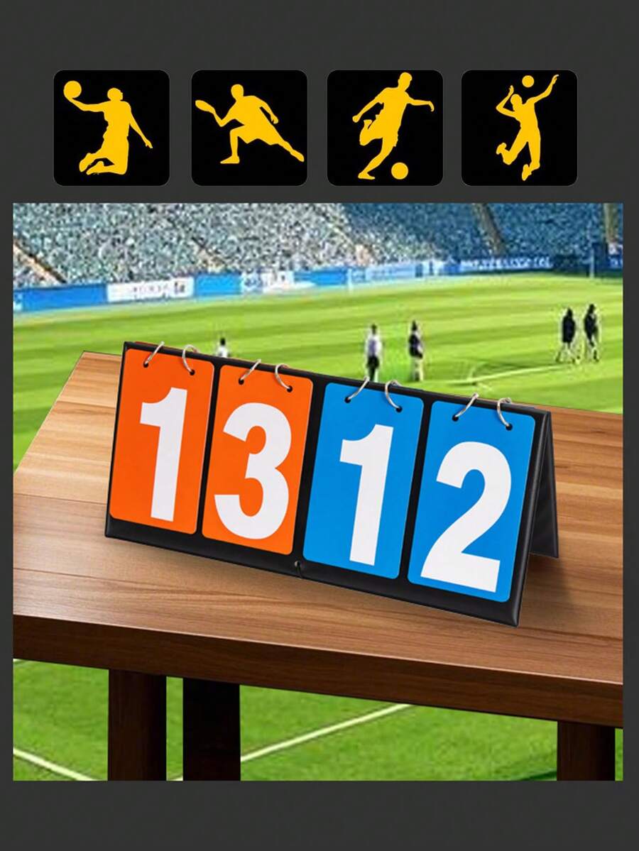 Scoreboard Scorekeeper, Basketball Tennis Sports Flip Scorer, Suitable For Indoor And Outdoor Games Like Volleyball, Basketball, Ping Pong And Any Competitive Sports - Multicolor - View 1