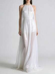 1pc Semi-Transparent Organza Fabric, Suitable For Wedding, Birthday Party Dress, Headpiece DIY, Pre-Cut Material - Multicolor - View 4