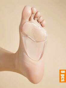 2-10pcs Silicone Self-Adhesive Metatarsal Pads. Anti-Slip Forefoot Cushions, Comfortable High Heel Insoles, Forefoot Pads, Soft Gel Insoles For Men And Women - 6D - View 16