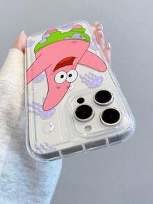 SPONGEBOB 1个时尚卡通创意全屏紫色水母星空图案透气防震手机壳，适用于三星/苹果17/16/15/14/13/12/11 Pro Max/12 Pro/14 Plus等型号 - 彩色 - 查看 3