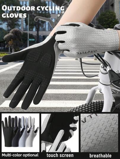 1 Pair Outdoor Sports Fitness Gloves, Outdoor Activities, Cycling, Workout, Non-Slip Palm, Breathable Full Finger & Half Finger Unisex Gloves, All Season