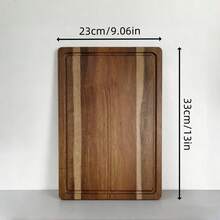 1 件装，相思木砧板，带导流槽，适用于切菜、切鱼、切肉、切奶酪，户外露营、居家厨房必备，尺寸：13.0 英寸 x 9.06 英寸 / 11.03 英寸 x 7.88 英寸，天然木材 - 黃色 - 查看 10