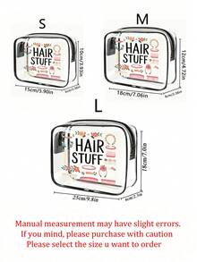 Túi đựng đồ dùng nhà tắm bằng PVC "Hair Stuff", Túi đựng đồ du lịch bằng PVC có khóa kéo - Túi đựng mỹ phẩm và đồ dùng nhà tắm nhẹ, chống phai màu. - Nhiều màu - Xem 10