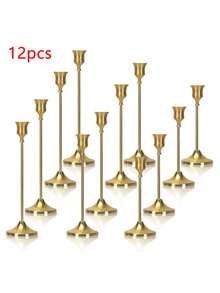 Bougeoir en laiton de forme conique, décoration de cheminée, décoration de table, bougeoir pour bougie pilier, cadeau de mariage, cadeau d'anniversaire, cadeau de remise des diplômes - Multicolore - Voir 17