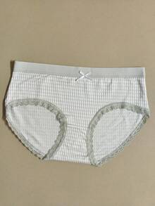 4pcs/Set Women Lace Bow Mesh Low Waist Briefs - Multicolor - View 7