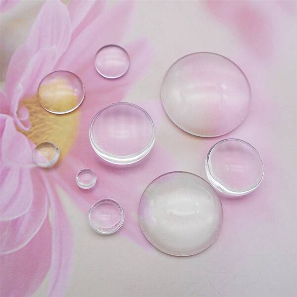 3 قطع من الأحجار الكريمة الشفافة المستديرة قطر 40 مم ذات وضوح عالي للاستخدام في مغناطيس الثلاجة والمجوهرات والحرف اليدوية