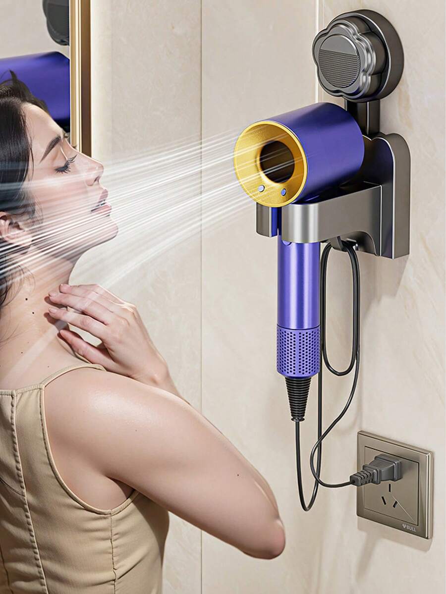 1 Giá đỡ máy sấy tóc đa năng gắn tường - Tiết kiệm không gian, lắp đặt bằng giác hút không cần khoan, giá để đồ trong phòng tắm cho máy sấy tóc, lược, bàn chải và máy uốn tóc - Kiểu dáng hiện đại, thời trang - Nhiều màu - Xem 1