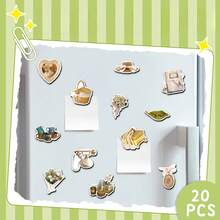 20pcs Cartoon Retro INS Style Strong Fridge Magnets, Cute Whiteboard Magnets Suitable For Office, Classroom, Cabinet And Dishwasher - 20 Pieces, Retro INS Style - R05 - View 9