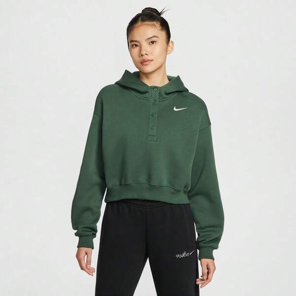Nike Sudadera de mujer AS W NSW PHNX FLC OS CRP HNLY, sudadera de punto