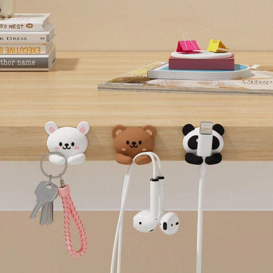 5pcs/1pc New Office Computer Decoration Ornaments, Cute Duck, Rabbit Tablet Decoration, Suitable For Computer Desktop Decoration, Car Interior Fun Ornaments - Best Gift For Friends Birthday Graduation, Free Adhesive Stickers Included