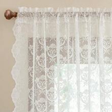 Romantic Floral Lace Curtains, 84 Inch Length, Light Filtering Sheer Panels, Set Of 2, Natural White - Màu trắng tự nhiên - Xem 4
