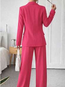 Women Suit Sets - Hot Pink - View 2
