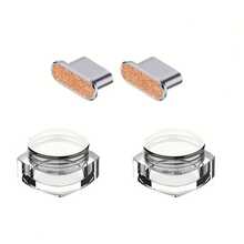 2个金属闪光防尘塞套装，兼容 17/16 Pro Max/兼容带Type-C充电口的，防尘塞保护 - 橘色 - 查看 3