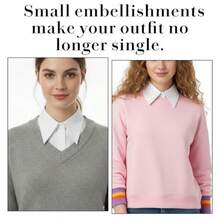 Valentine's DayDetacable Fake Collar W Collar Sirt  Women - Ent F Collars Wit Pointed Design - As Pic - View 7